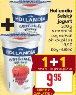 Billa Hollandia Selský jogurt nabídka