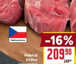 Billa Hovězí kližka nabídka