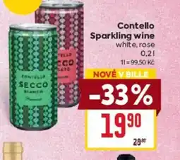 Billa Contello sparkling wine nabídka