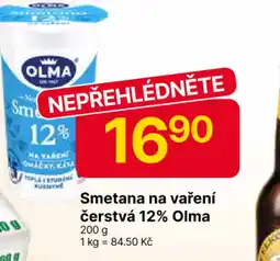 Hruška Smetana na vaření čerstvá 12% Olma nabídka