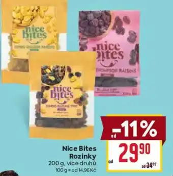 Billa Nice bites rozinky nabídka