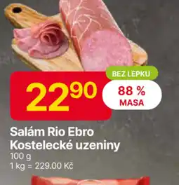 Hruška Salám Rio Ebro Kostelecké uzeniny nabídka