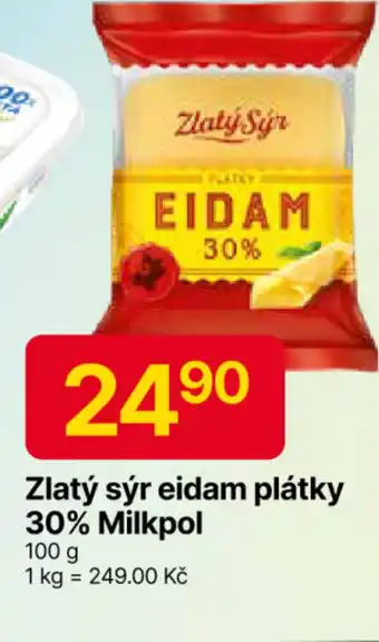 Hruška Zlatý sýr eidam plátky 30% Milkpol nabídka