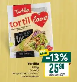 Billa Tortilla nabídka