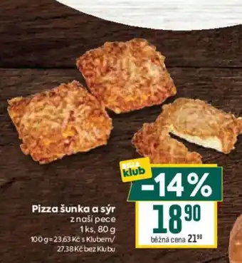 Billa Pizza šunka a sýr nabídka