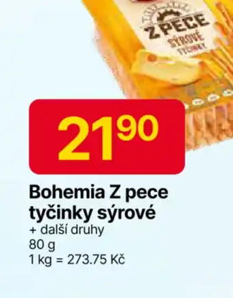 Hruška Bohemia Z pece tyčinky sýrové nabídka