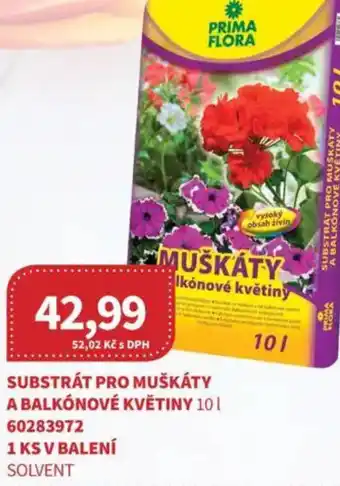 Kubík potraviny PRIMA FLORA Substrat pro muskaty a balkónové květiny nabídka