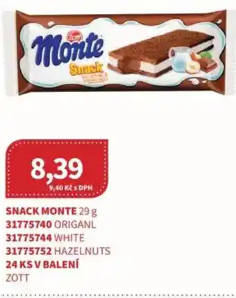 Kubík potraviny ZOTT Snack monte nabídka