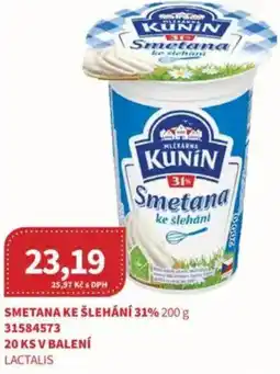 Kubík potraviny Smetana ke šlehání 31% nabídka