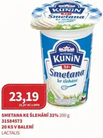 Kubík potraviny Smetana ke šlehání 31% nabídka