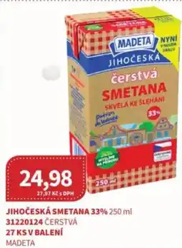 Kubík potraviny Jihočeská smetana 33% nabídka