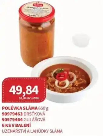 Kubík potraviny Polévka sláma nabídka