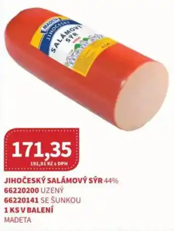 Kubík potraviny MADETA Jihočeský salámový sýr 44% nabídka