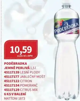 Kubík potraviny Poděbradka jemně perlivá nabídka