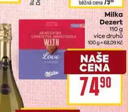 Billa Milka Dezert 110 g nabídka