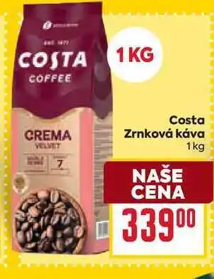 Billa Costa Zrnková káva 1kg nabídka