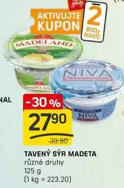 Flop TAVENÝ SÝR MADETA různé druhy 125 g nabídka