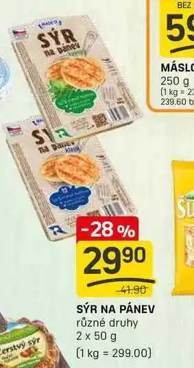 Flop SÝR NA PÁNEV různé druhy 2 x 50 g nabídka