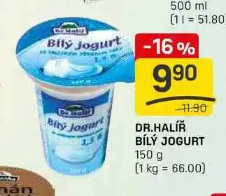 Flop DR.HALÍŘ BÍLÝ JOGURT 150 g nabídka