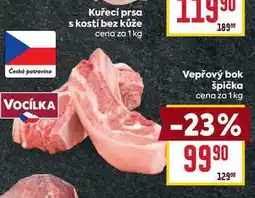 Billa Vepřový bok špička cena za 1kg nabídka