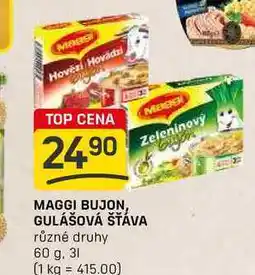 Flop MAGGI BUJON, GULÁŠOVÁ ŠŤÁVA různé druhy 60 g nabídka