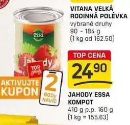 Flop JAHODY ESSA KOMPOT 410 g p.p. 160 g nabídka