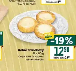 Billa Koláč tvarohový 1ks, 80 g nabídka