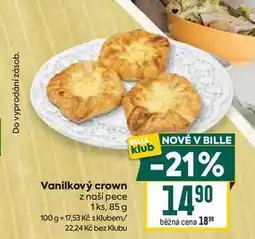 Billa Vanilkový crown z naší pece 1 ks, 85 g nabídka