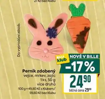 Billa Perník zdobený vejce, mrkev, zajíc 1ks, 50 g nabídka