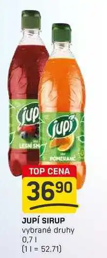 Flop JUPÍ SIRUP vybrané druhy 0,7l nabídka