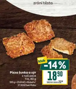 Billa Pizza šunka a sýr z naší pece 1 ks, 80 g nabídka