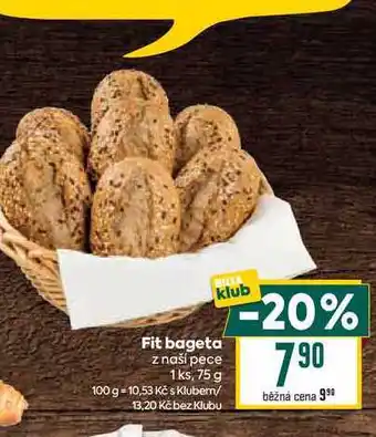 Billa Fit bageta z naší pece 1 ks, 75 g nabídka