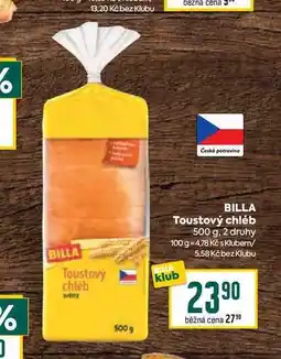 Billa BILLA Toustový chléb 500 g nabídka