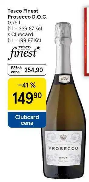 Tesco Tesco Finest Prosecco D.O.C., 0,75 l nabídka