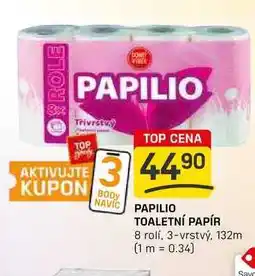 Flop PAPILIO TOALETNÍ PAPÍR 8 rolí, 3-vrstvý, 132m nabídka