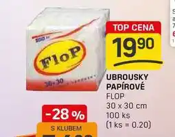 Flop UBROUSKY PAPÍROVÉ FLOP 30 x 30 cm 100 ks nabídka