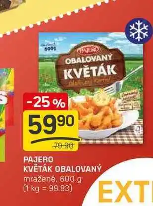 Flop PAJERO KVĚTÁK OBALOVANÝ mražené, 600 g nabídka