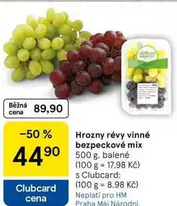 Tesco Hrozny révy vinné bezpeckové mix, 500 g. balené nabídka