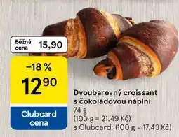 Tesco Dvoubarevný croissant s čokoládovou náplní, 74 g nabídka