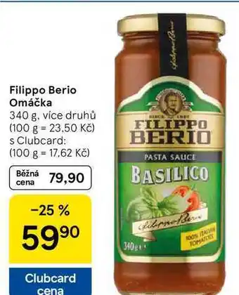 Tesco Filippo Berio Omáčka, 340 g, více druhů nabídka