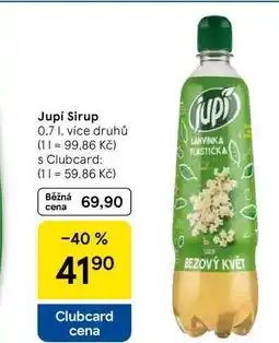 Tesco Jupi Sirup, 0,7 1, více druhů nabídka