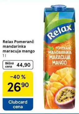 Tesco Relax Pomeranč mandarinka maracuja mango, 1 l nabídka