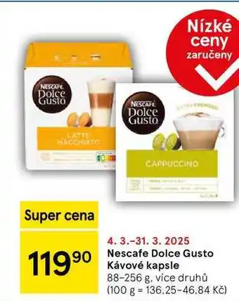 Tesco Nescafe Dolce Gusto Kávové kapsle, 88-256 g, více druhů nabídka