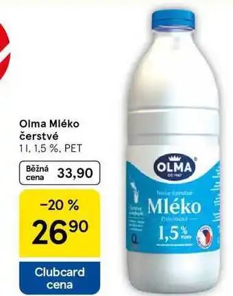 Tesco Olma Mléko čerstvé, PET, 1 l nabídka