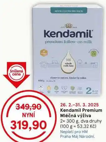 Tesco Kendamil Premium Mléčná výživa, 2x 300 g nabídka