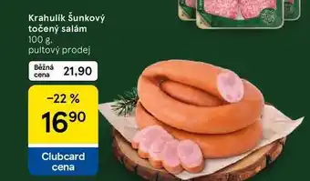 Tesco Krahulík Šunkový točený salám, 100 g nabídka