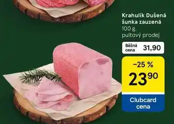 Tesco Krahulik Dušená šunka zauzená, 100 g nabídka