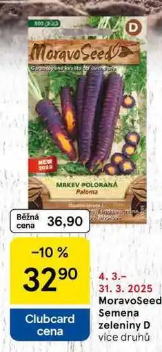 Tesco MoravoSeed Semena zeleniny D, více druhů nabídka