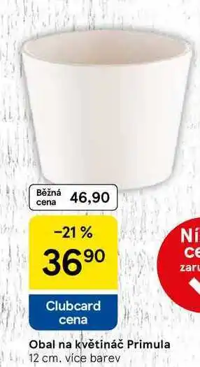 Tesco Obal na květináč Primula 112 cm, více barev nabídka