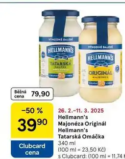 Tesco Hellmann's Majonéza Originál, 340 ml nabídka